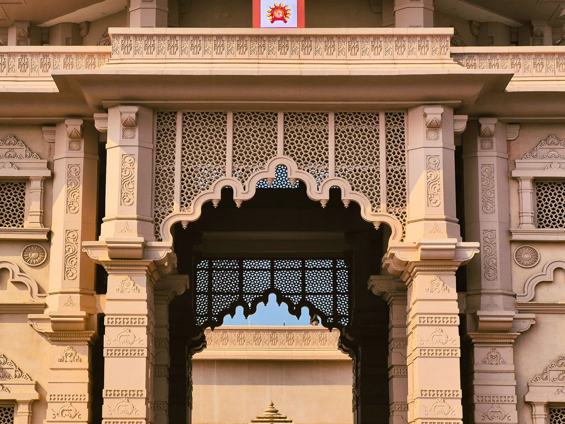 Ornate temple architecture in Ayodhya
