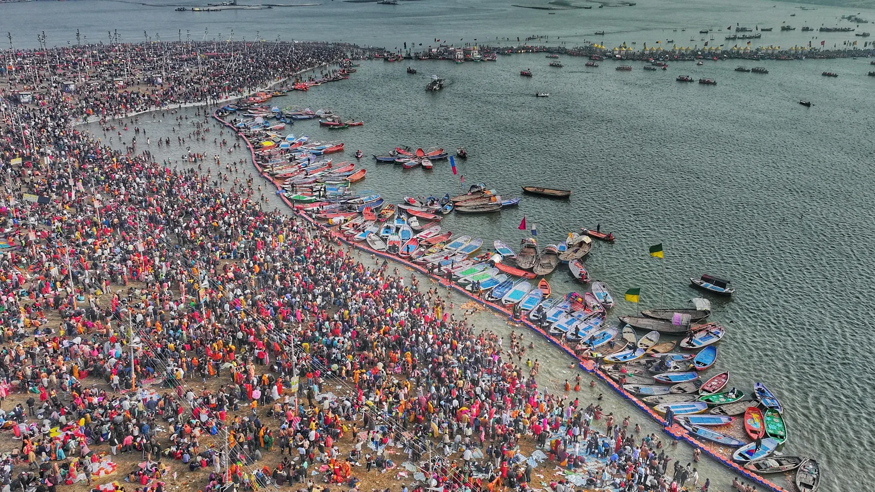 Triveni Sangam gathering in Prayagraj