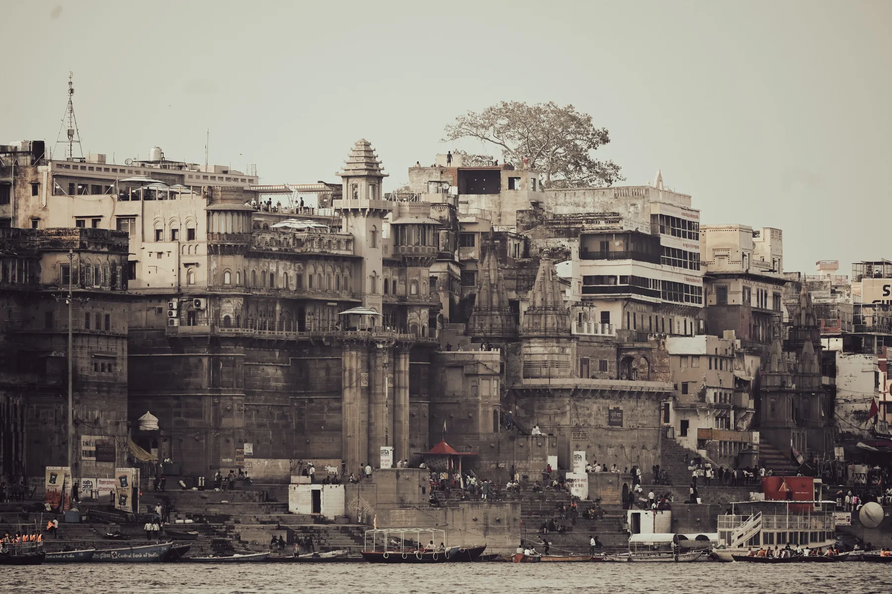 Historic Varanasi riverfront architecture